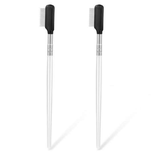 cobee 2 Pcs Eyelash Separator Tool, Eyelash Comb Eyebrow Brush With Metal Teeth, Lash Separator Tool Eyebrow Brush And Comb for Women Mascara Applicator Brushes Tool