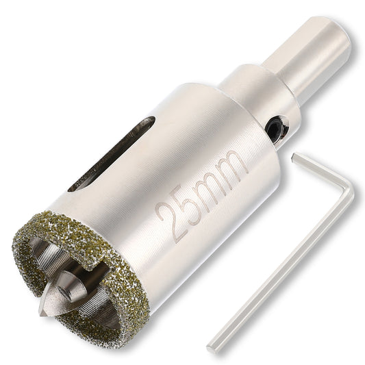 JIEYAO 1 Inch Diamond Hole Saw with Pilot Drill Bit, Tipped Tile Hole Saws, Glass Drill Bits for Drilling Holes 1-1/2" Depth of Cut Hole-Saw Bits with Guiding Bit for Porcelain Ceramic Stone