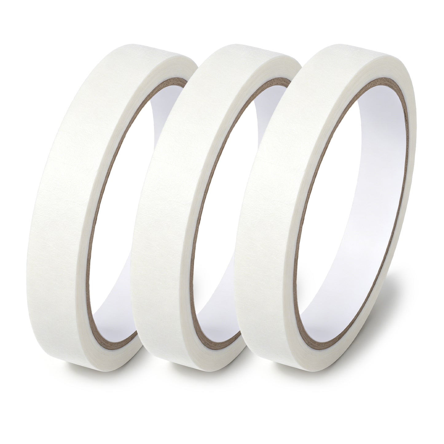 SULIKJHUI 3 Rolls Washi Tape, 32 Feet x 0.6 Inches White Decorative Masking Tape, Self-Adhesive for DIY Crafts, Scrapbooks, Journals & Planners (787.4 Inch Length)