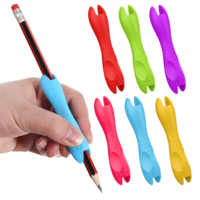 DOPENSPI 6PCS Silicone Grips for Pencil, Ergonomic Pencil Dual-Head Grips Silicone Pencils Holder for Students and Adults Right and Left-Handed Writing Drawing Painting