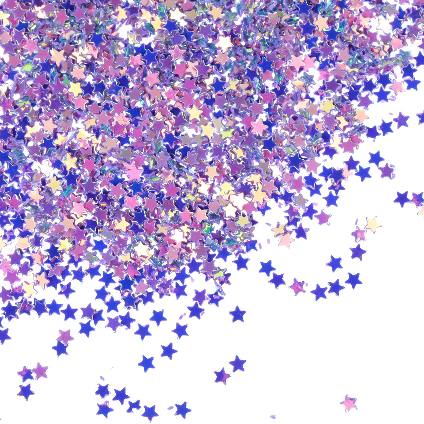 TIESOME Glitter Star Confetti Decor, 60g 3mm PVC Sprinkles Table Glitter Confetti Star Sequins for Crafts Tables Nail Art Sequin Scatter Decoration for Birthday Wedding Valentine's Day (Purple)