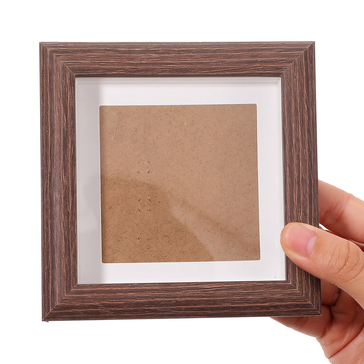 IANFAN Small Shadow Box, 4x4 Picture Frame Display Case to Hang Memory