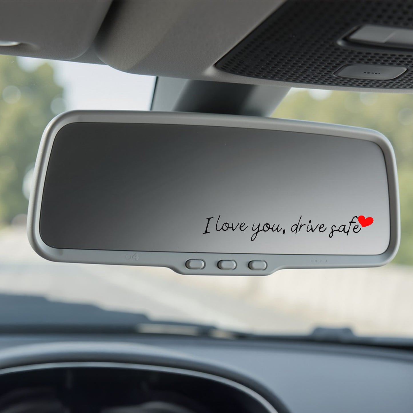 DOPENSPI 10Pack I Love You Drive Safe Mirror Sticker, Black Cute Car Decal for Rearview Mirror Waterproof I Love You Drive Safe Car Stickers Cars Accessories for Women Men Cars Decor