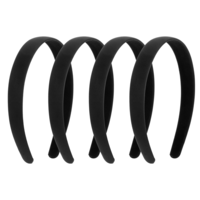 JIYIN 4Pcs Headbands for Women, Satin Black Headband Women Plain Fashion Wide Hair Band, 2cm Elastic Non-Slip Plain Hairband for Women Cosplay Holiday Halloween DIY Costumes Crafts Gifts(4PCS)