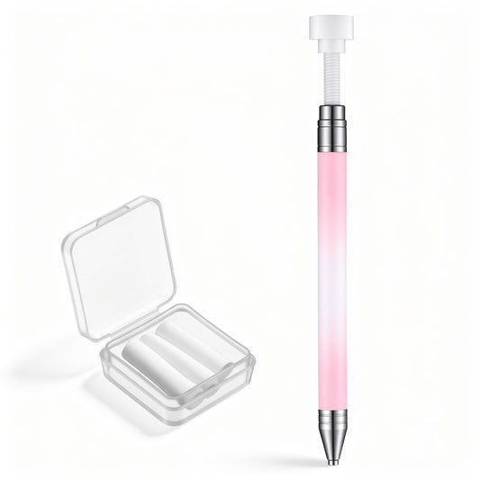 HJZHII Rhinestone Picker Wax Pen, Diamond Art Drill Pen with 3 Additional Wax Refills Refillable Diamond Art Painting Pens Rhinestone Picker Tool for Nail Arts Design and Diamonds Arts Painting(Pink)