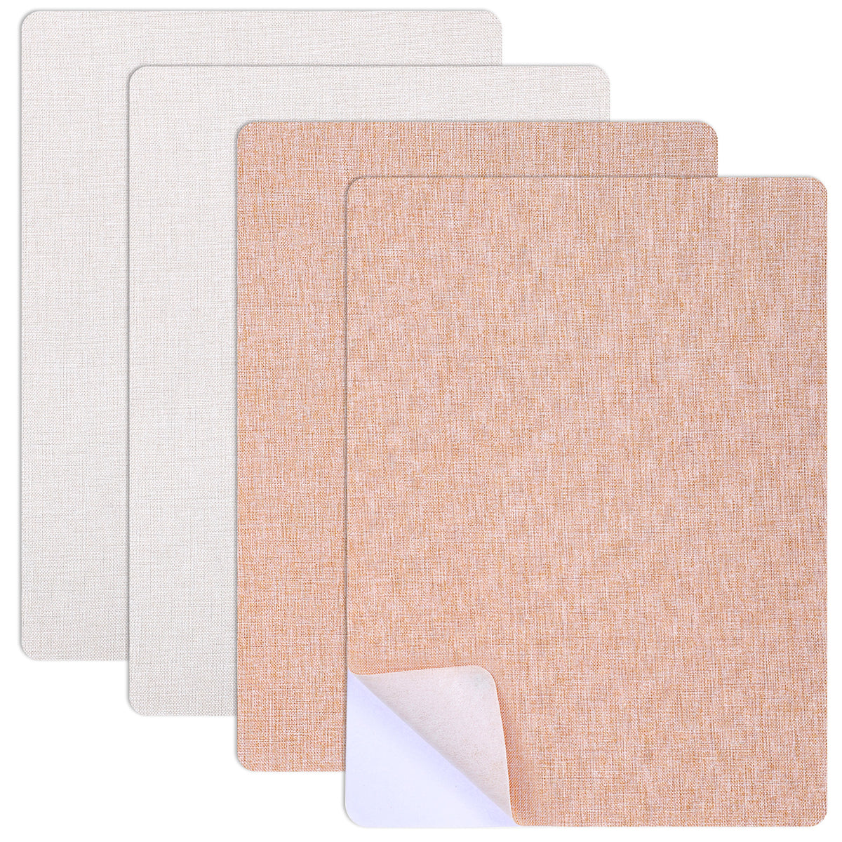 YUXMU 4 Pcs 11 X 8inch Self-Adhesive Waterproof Linen Repair Patches