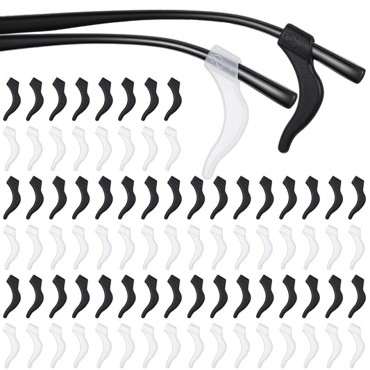 JJUNW 20 Pairs Eyeglass Ear Cushions, Silicone Anti-Slip Glasses Ear Grip Hooks, Glasses Ears Grips Behind Ears for Spectacle Sunglasses Reading Glass Eyewear