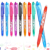 Cobee 8 Pcs Heat Erasable Pens for Fabric, 0.5mm Fabric Marking Pens with Rubbers on the End No Ghost Lines Fabrics Markers for Quilting Sewing Embroidery DIY Dressmaking