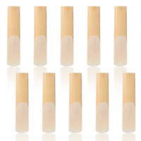 HJZHII 10PCS Alto Saxophone Reeds, Strength 2.5 Professional Alto Sax Reeds Thinner Reed Tip Traditional Sax Reed for Saxophone Beginner Player Educators Easy Play