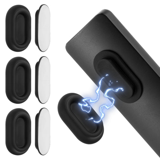 AOZUO 4pcs Magnetic Remote Control Holder, Wall Mount Remote Control Organizers Self-Adhesive Hole Free Remote Control Storage Rack for Home Office TV Fan and Air Conditioner Remote Control(Color B)