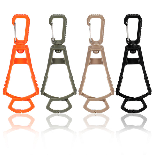 AOZUO 4pcs Glove Clips, Glove Holder for Work Prevent Loss and Free Hands Gloves Keeper Powerful Bite Glove Grabbers Clips for Belt and Pants Construction Helmets(Color B)