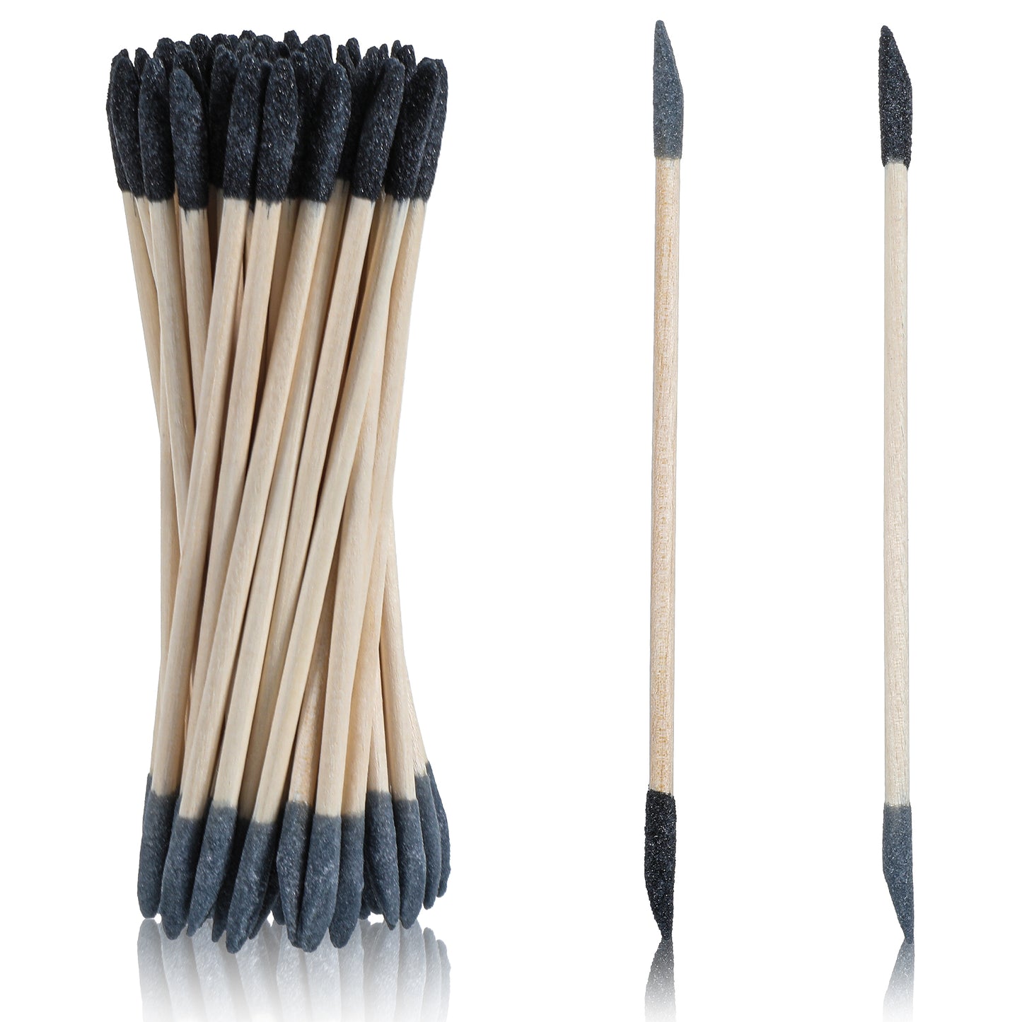 HJZHII 30PCS Sanding Sticks, 5.4Inch Double End Matchsticks Sanding Twigs 150/280 Grit Fine Detailing Polishing Stick Tool for Plastic Models Miniatures Wood Hobby Craft Tight Space