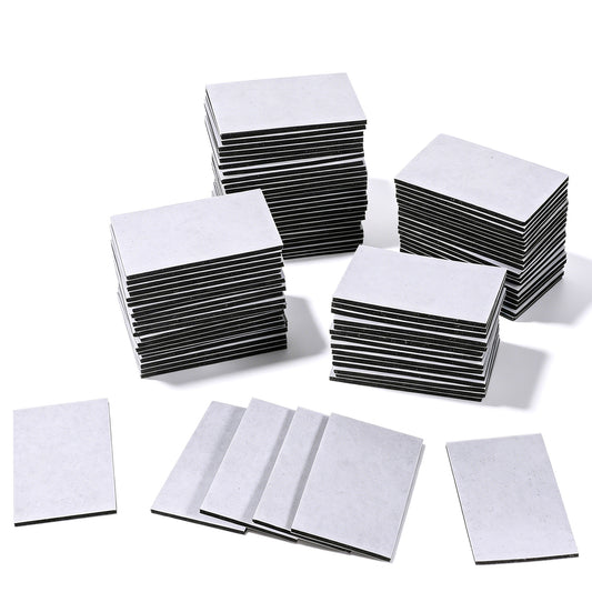 JJUNW 70 Pcs Double Sided Sticky Pads, Sticky White Strong Pad Waterproof Adhesive Strips, Number Plate Pads For Walls Picture, Car, Home, Office(50mm X 30mm)