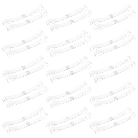 TIESOME 15 Pairs Transparent Invisible High Heel Shoe Straps, TPU Elastic Anti Loose Shoe Laces Belt Clear Ankle Straps for Women's High Heel