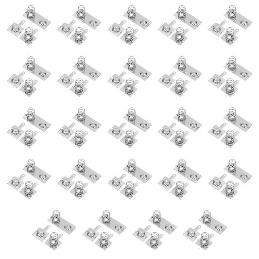 TIESOME 24 Sets AAA/AA Battery Spring Contacts, Iron Negative-Positive Conversion Contact Plates for Remote Control Battery Charger Electronics 9.9x15mm & 21.4x11.4mm