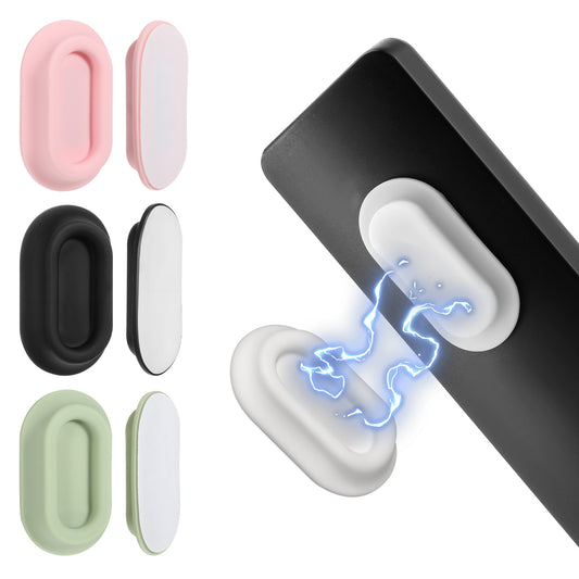 AOZUO 4pcs Magnetic Remote Control Holder, Wall Mount Remote Control Organizers Self-Adhesive Hole Free Remote Control Storage Rack for Home Office TV Fan and Air Conditioner Remote Control(Color C)
