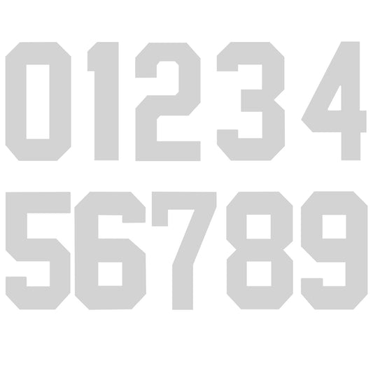 IANFAN 22 Pcs 8 Inch Iron on Numbers, White Jersey Heat Transfer Number 0-9 Heat Press Numbers Stickers for Sports T Shirts Football Basketball Baseball Uniform