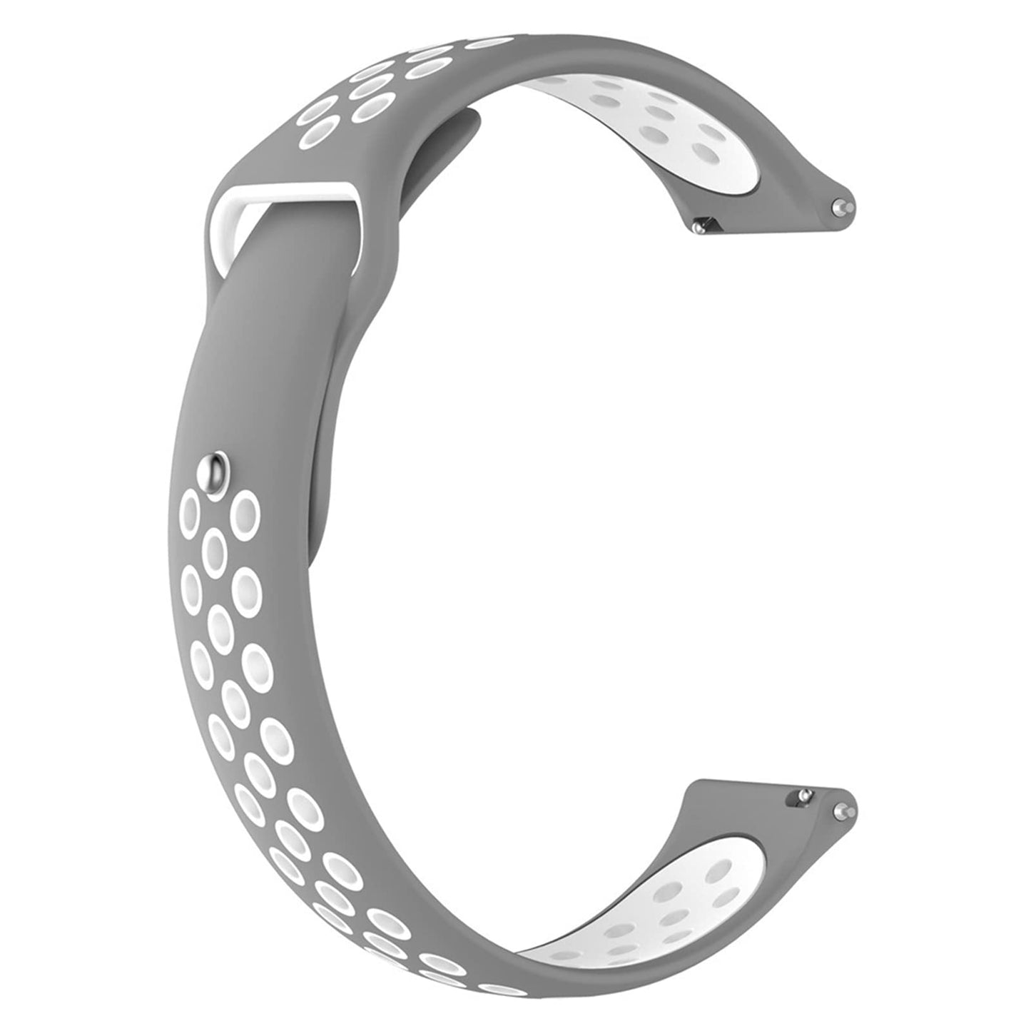 cobee Silicone Watch Straps, 20mm Silicone Quick Release Watch Bands Waterproof Watch Strap for Men Women Smartwatches Sports Straps Replacement (Light Gray White)
