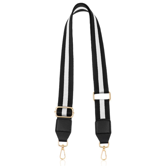 Giantree Purse Strap Replacement Crossbody Bag Strap for Women, 2" Wide Shoulder Strap Adjustable for Purse Handbag Strap Multicolor (Black+White)