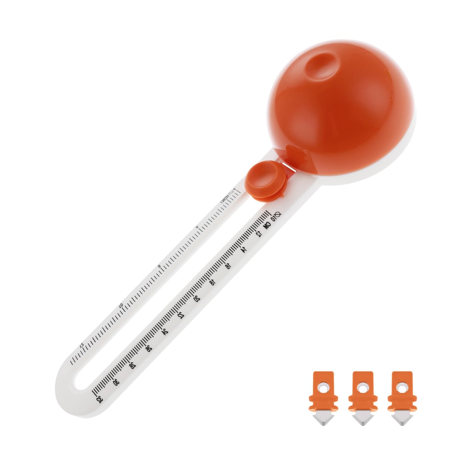 TIESOME Adjustable Circular Paper Cutter, Rotary Paper Trimmer Scrapbooking Making Tool with Replacement Blades 4-12 in Circular Creating Cutting Tools for DIY Crafts(Orange)