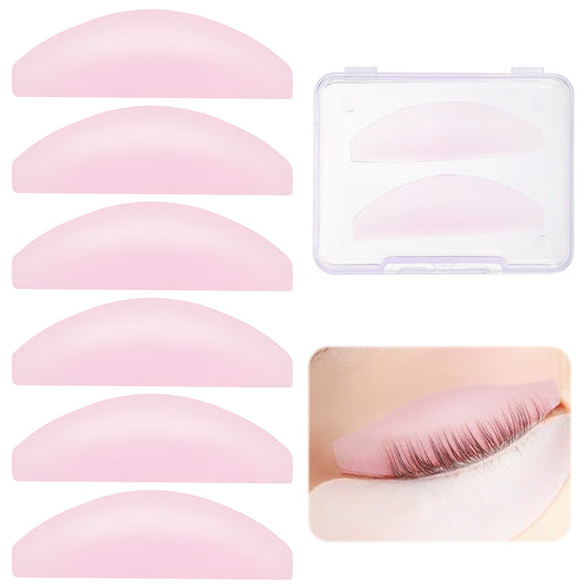 LXUEJIE 3 pairs 1mm Korean Lash Lift Pads, Step 1 Only Flat Shields for Better Soften the Eyelashes, 100% Korean Glueless Pads Lash Lifting Shield for Perming Lashes Thoroughly Ultra Thinner Pad