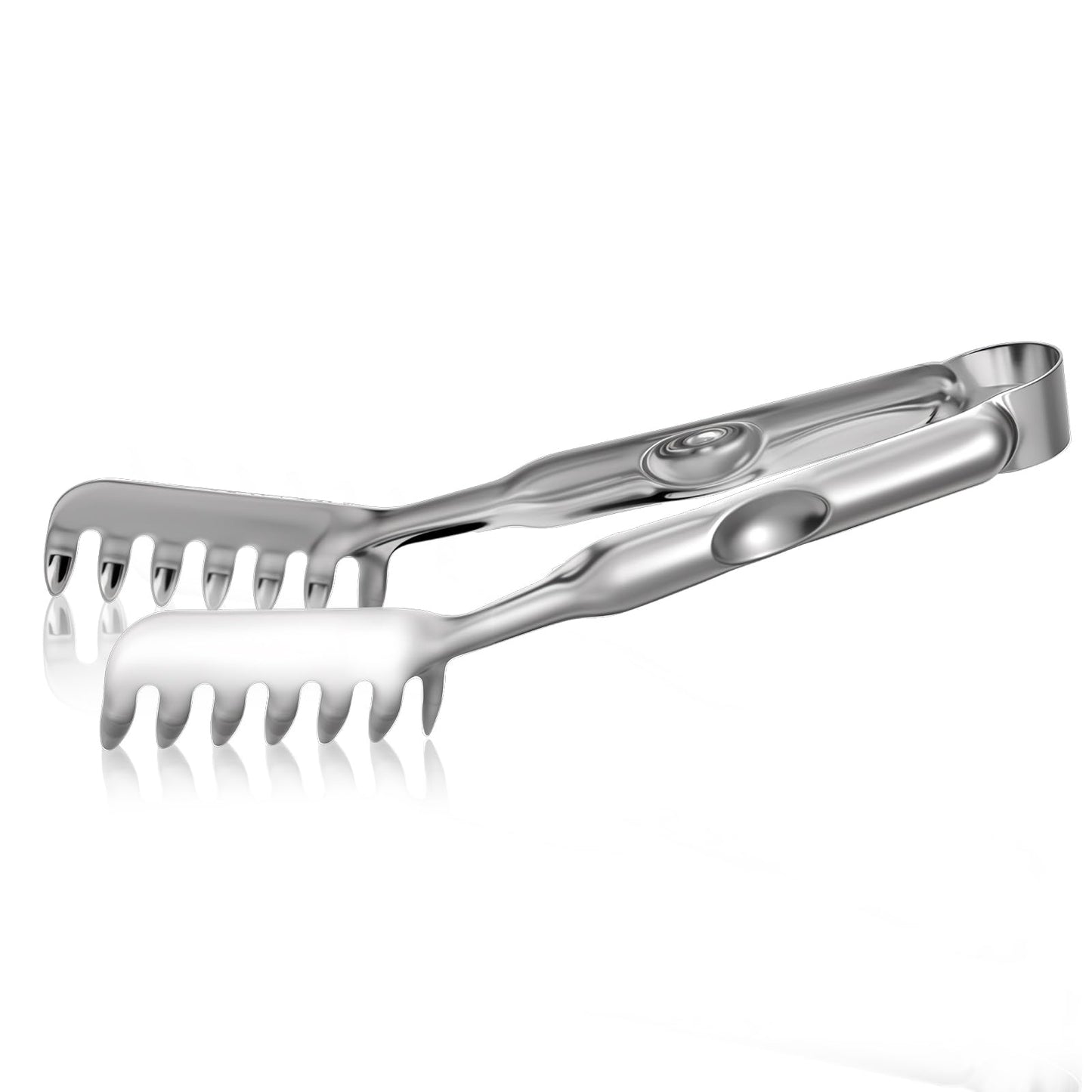 Yuanchu Pasta Tongs, 24 cm Spaghetti Tongs with Tine Handle, Stainless Steel Pasta Tongs, Kitchen Tongs with Ergonomic Handle, Pasta Serving Tong for Spaghetti Baking, Kitchen Cooking Tools (24)