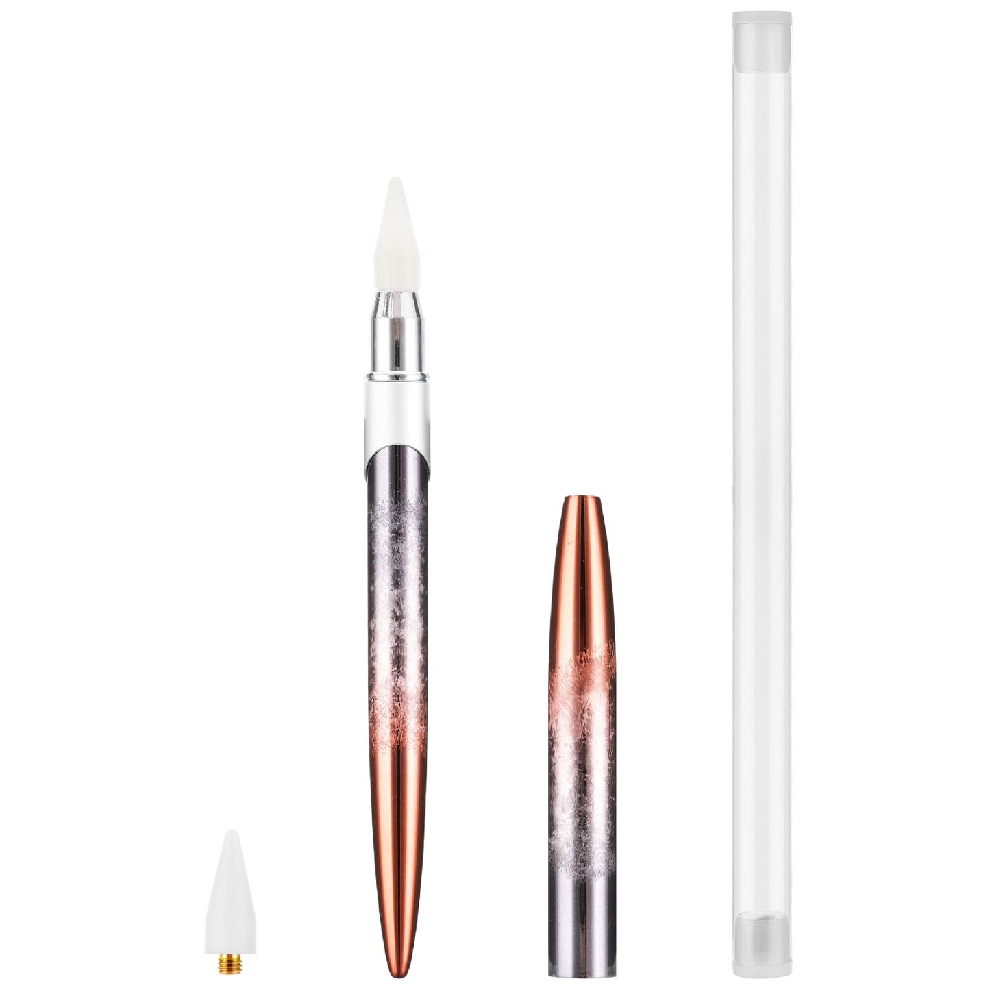 TIESOME Gradient Rhinestone Picker Dotting Tool,Bling Pick Up Wax Pen, Nail Rhinestone Picker With Wax Tip Rhinestone Pickup Applicator Tool Manicure Nail Art DIY Decoration Tool for Crystals Diamonds