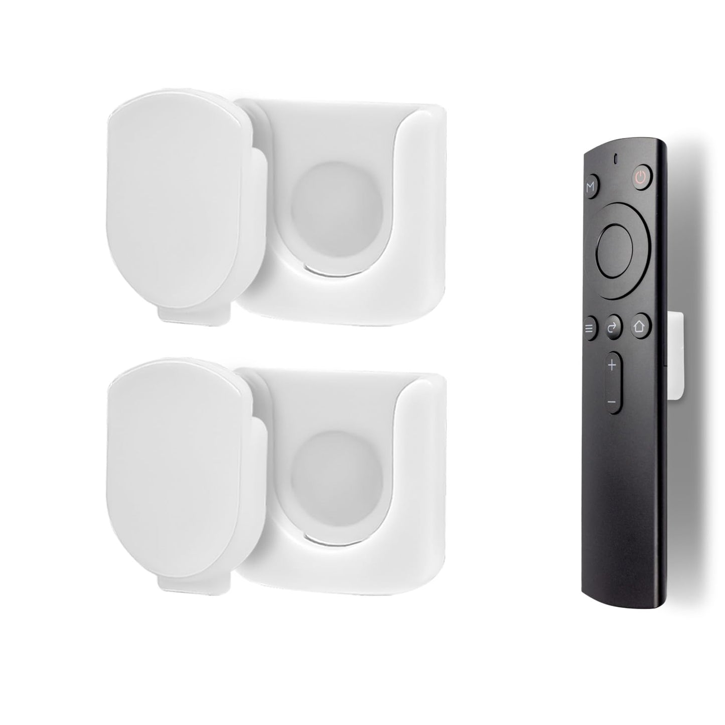 TIESOME 2PCS Self-Adhesive Magnetic Remote Control Holder Wall Mount, Hole-Free Remote Control Organizers Storage TV Fan Air Conditioner Remote Control Caddy For Home Office School Supply Storage