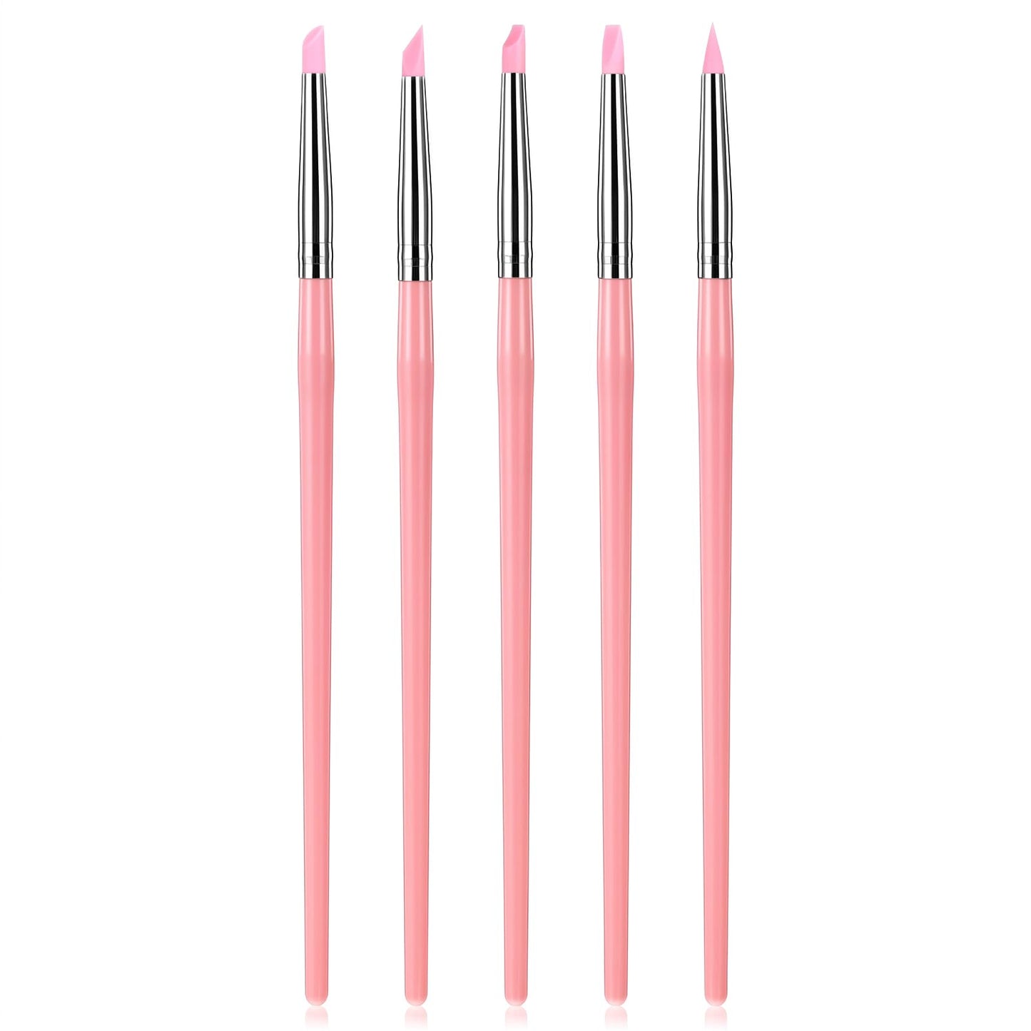Yuanchu 5 Pcs Silicone Paint Brush, Professional Silicone Brush for Resin Silicone Sculpting Tools Rubber Brush Silicone Paint Brushes for Acrylic Painting Clay Handicraft Carving Pottery Artwork