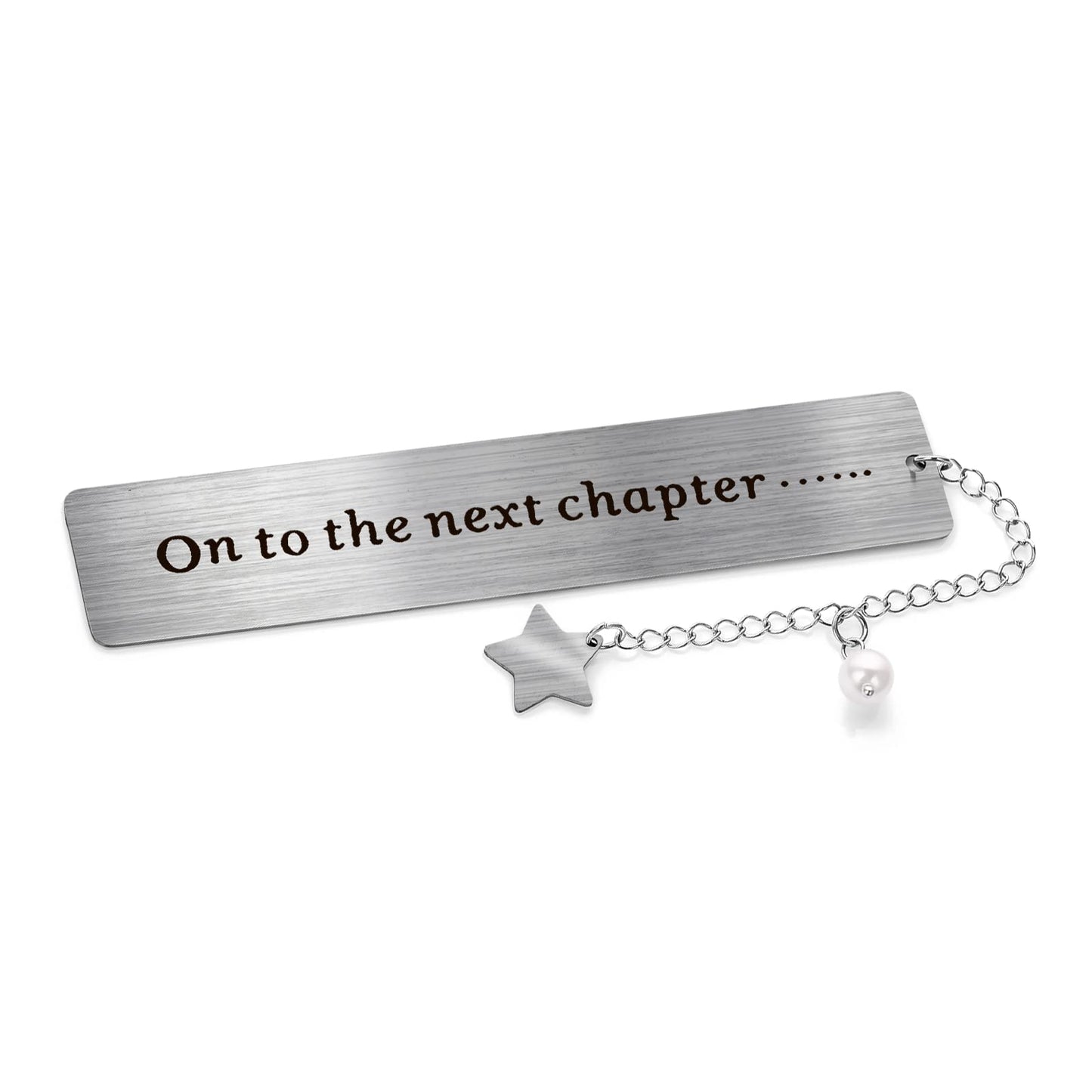 cobee Inspirational Bookmark with Chain, Motivational Bookmark Gift for Book Lovers Metal Book Markers Book Page Markers Graduation Gifts for Teacher Coworker Colleagues Employee(A)