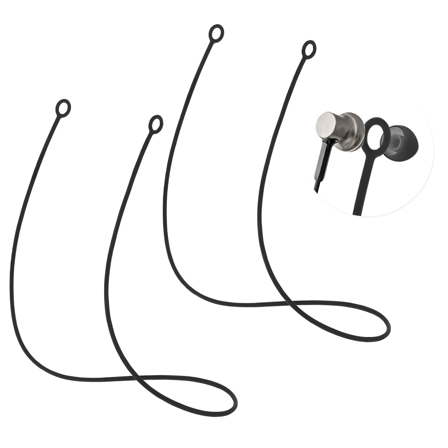 Giantree 1 Piece Earplugs Connector Cord, Silicone Ear Plugs Lanyard, Flexible Anti Drop Earplugs Strap for Earplugs with Removable Tips, Preventing Earplugs from Falling (2)