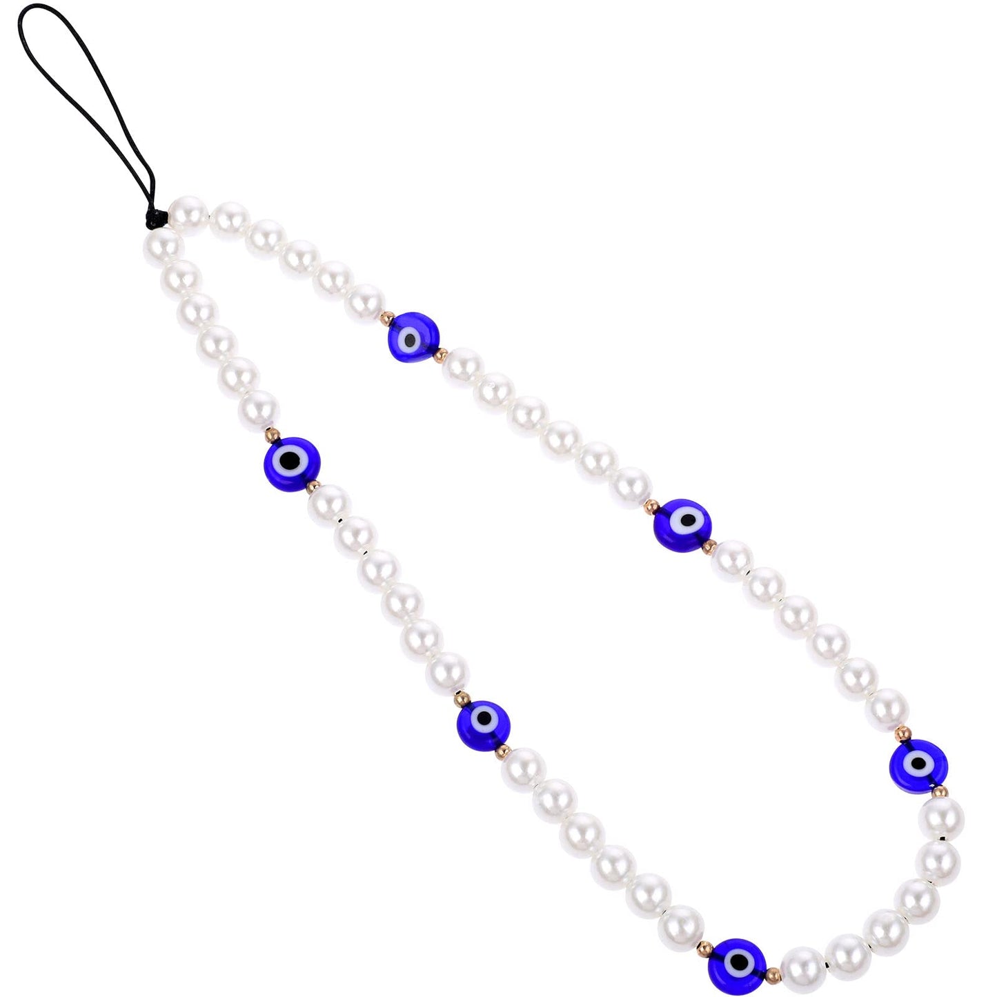 TIESOME Beaded Phone Charm, Evil Eye Beaded Lanyard Wrist Strap Face Beaded Phone Charm Handmade Phone Chain Strap Keychain for Men Women Girls Cell Phone String Strap (Set B)