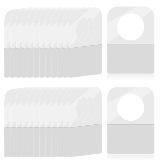 Giantree 400Pcs Hang Tabs, Round Hole Hang Tags Self-adhesive Plane Hook PVC Heavy Duty Sticky Display Tags for Hanging Store Retail Display