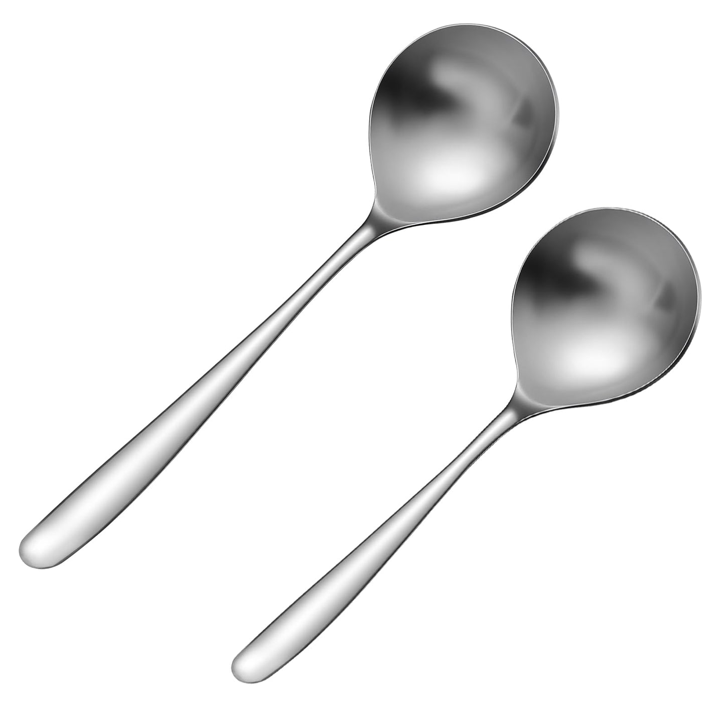 WJIAAA sauce spoon, 2 stainless steel ladles, soup ladle, sauce ladle, spoon ladle with thickened head, straight spoon for hot pot appetizers, spoon