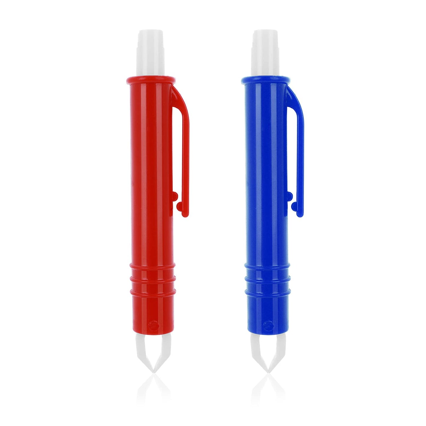cobee Tick Removal Tool, 2pcs Tick Tweezers for Dogs Tick Remover Kit Pain-Free Plastic Tick Remover Tools Tick Puller Removal Tick Grabber for Dog Puppies Cat Kittens(Red, Blue)