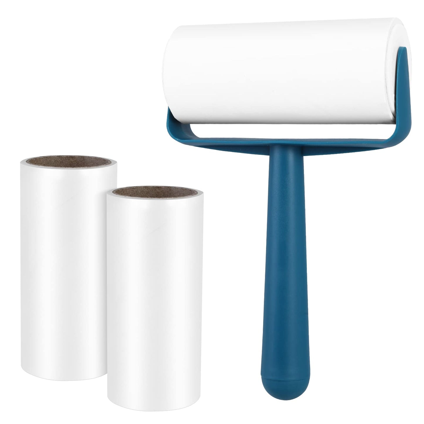 cobee Lint Roller Portable Tearable Hair Remover, Lint Roller + 3 Sticky Replacement Heads, Extra Sticky Pet Lint Brush, Cat Dog Hair Remover for Furniture Clothing Pet Hair Dust Fluff 60 Sheets/Roll