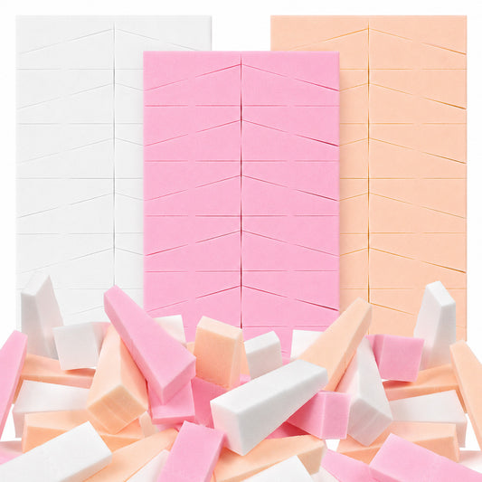 HJZHII 72Pcs Makeup Sponge Wedge Shaped Sponges, 3Colors Latex Free Small Make Up Sponge Applicator For Liquid Cream Foundation Festival Makeup