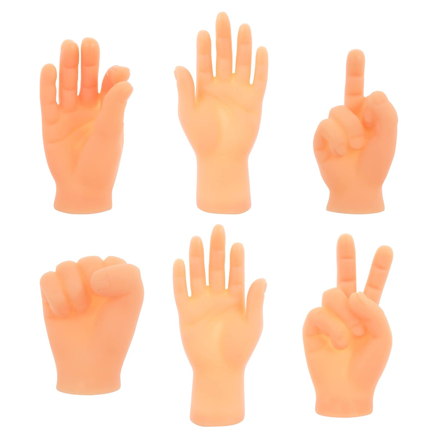 Molain 6 Pcs Tiny Hands for Fingers, Interactive Toys for Cats, Pet Massage Gloves, Mini Hands, Little Finger Puppets, Finger Hands, Miniature Hands, Tiktok Toys, Cat Toys for Indoor Cats Dogs