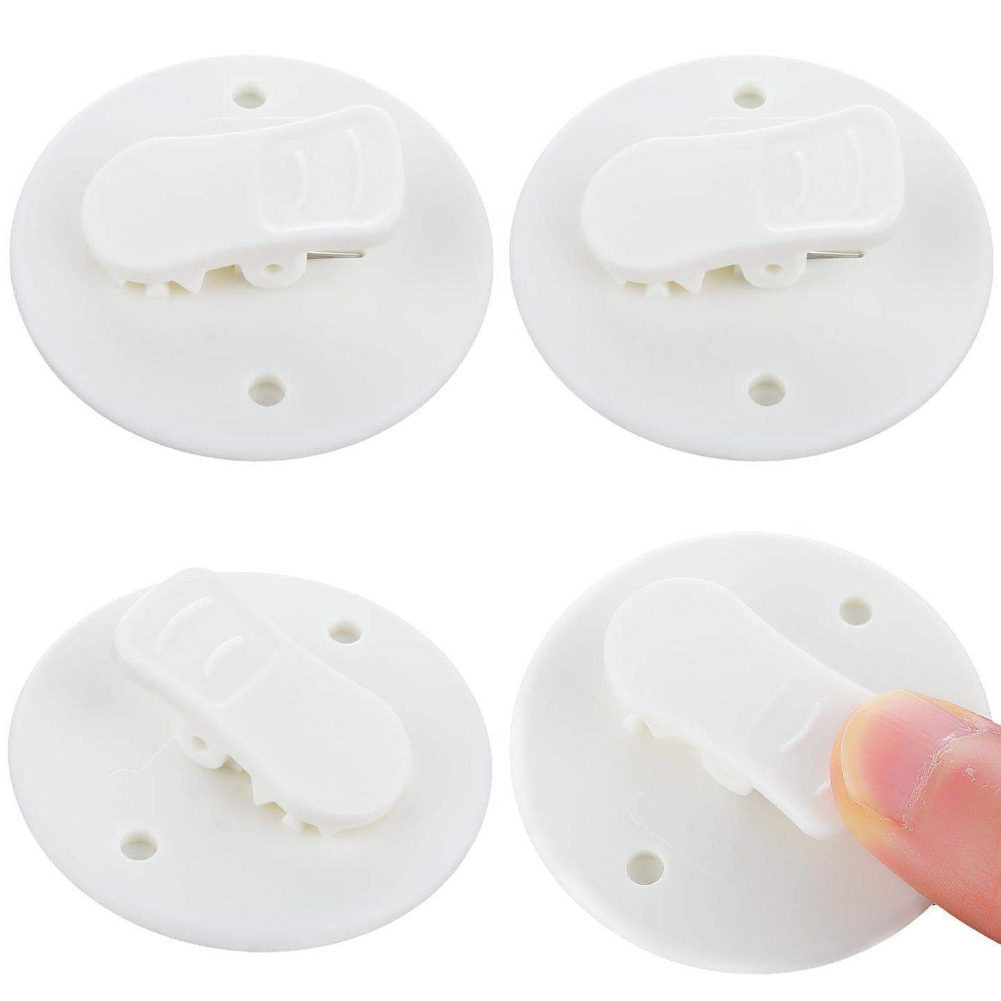 TIESOME Self Adhesive Shower Curtain Clips, 4 Pack Shower Curtain Weights Clips Shower Windproof Splash Guard Hold Shower Liner for Shower Hanging Camper Christmas Decor Home Decoration