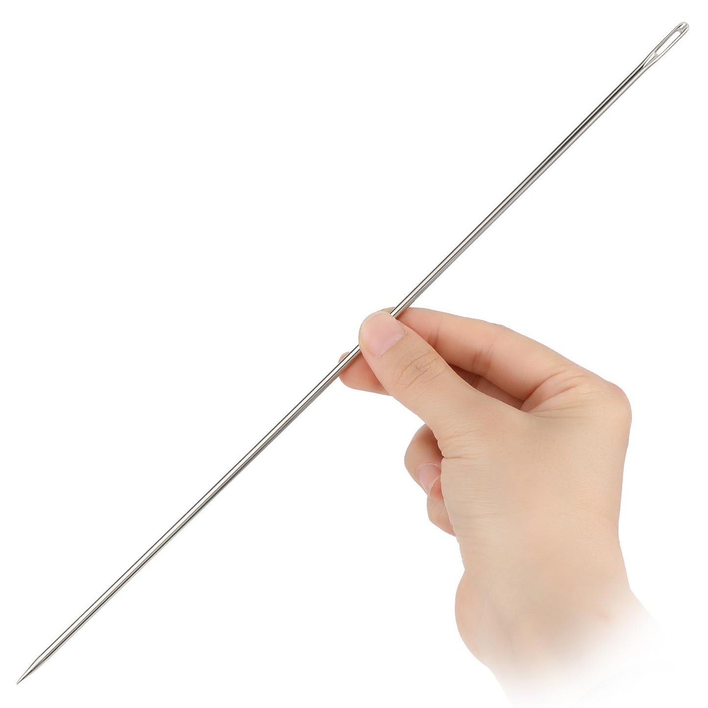 Yuanchu 10 Inch Long Sewing Needles, Sewing Needles with Large Eye Professional Upholstery Needle Leather Sewing Needles Long Hand Sewing Needles for Home Leather Tapestry Embroidery Carpet DIY (10