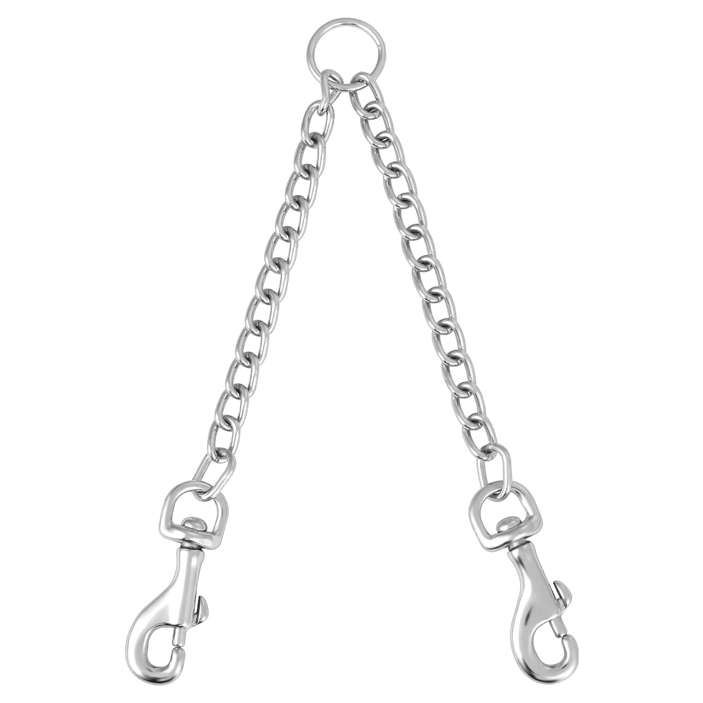 TIESOME Metal Double Leash Dog Rope, Durable Dog Chain Chew Proof Free Dual Pet Dog Leash Extension Splitter Leash for 2 Dogs for Walking