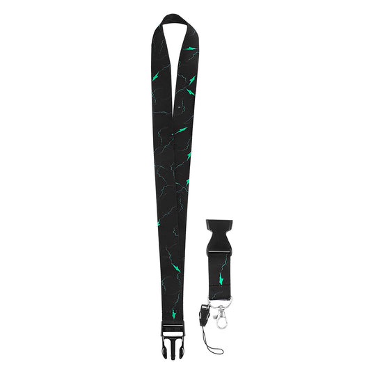 Cobee Badge Lanyards with Quick Release Buckle, Lanyards for Women Heavy Duty Black Lanyard with Swivel Lobster Clasp Neck Marble Lanyards Badge Holders Lanyard for Keys for Teachers Nurse Students