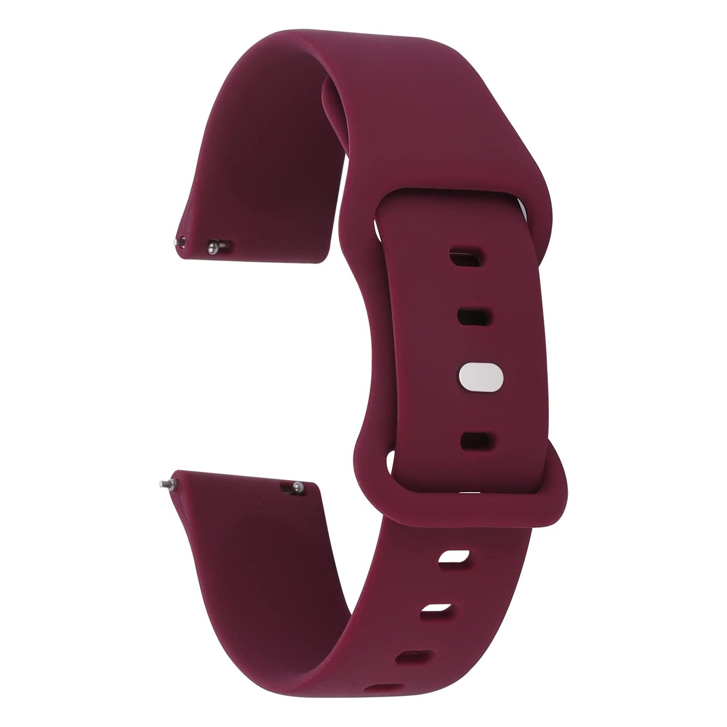 cobee Silicone Rubber Watch Bands, Quick Release, Sports Watch Replacement Straps, Universal Soft Silicone Wristbands Compatible with 22mm for Men Women(Wine Red)