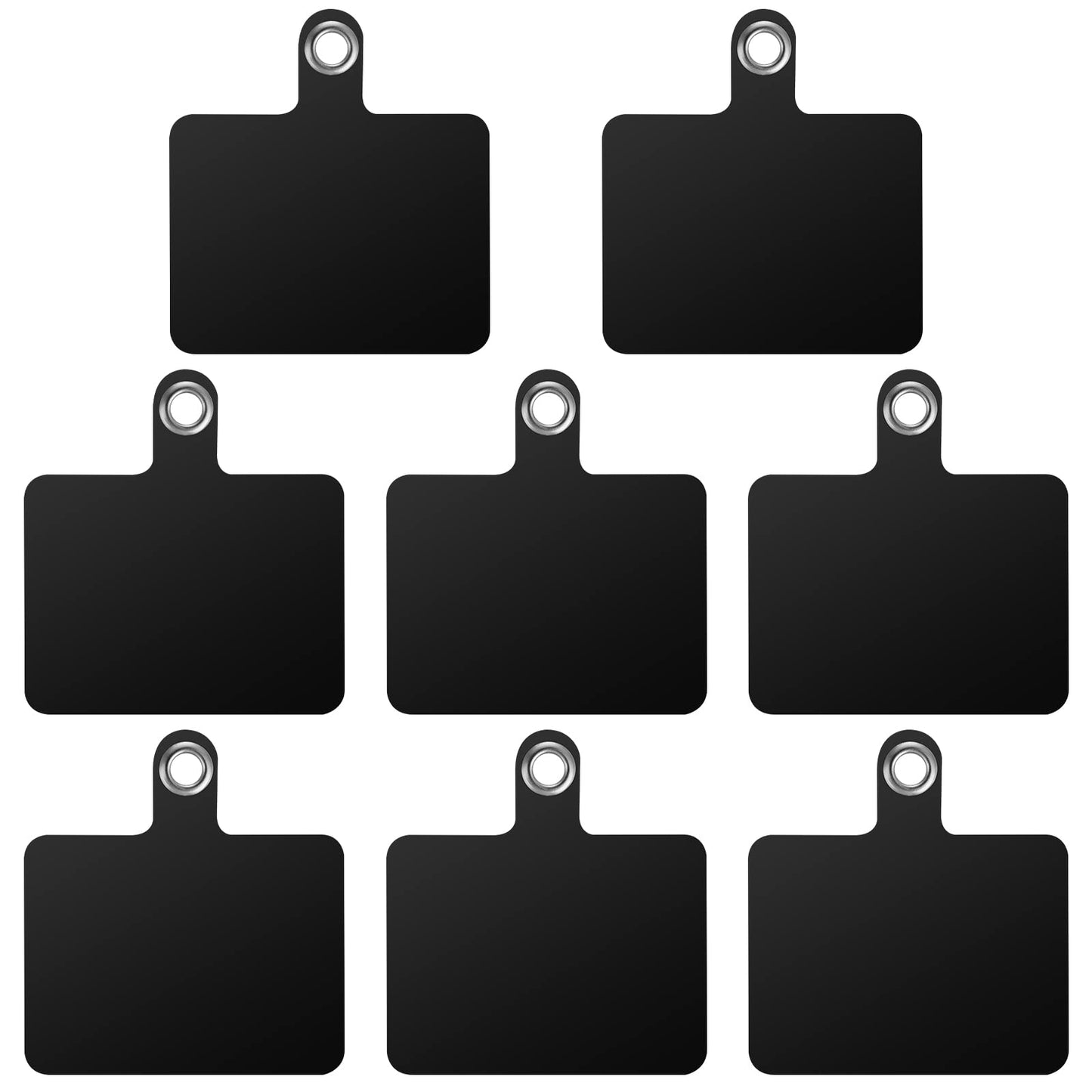 cobee Cell Phone Lanyard Tether, 8pcs Phone Lanyard Replacement Patches with Metal Ring, Universal Cell Phone Lanyard, Phone Lanyard Tether Patch for Protection Compatible with Most Smartphones(Black)