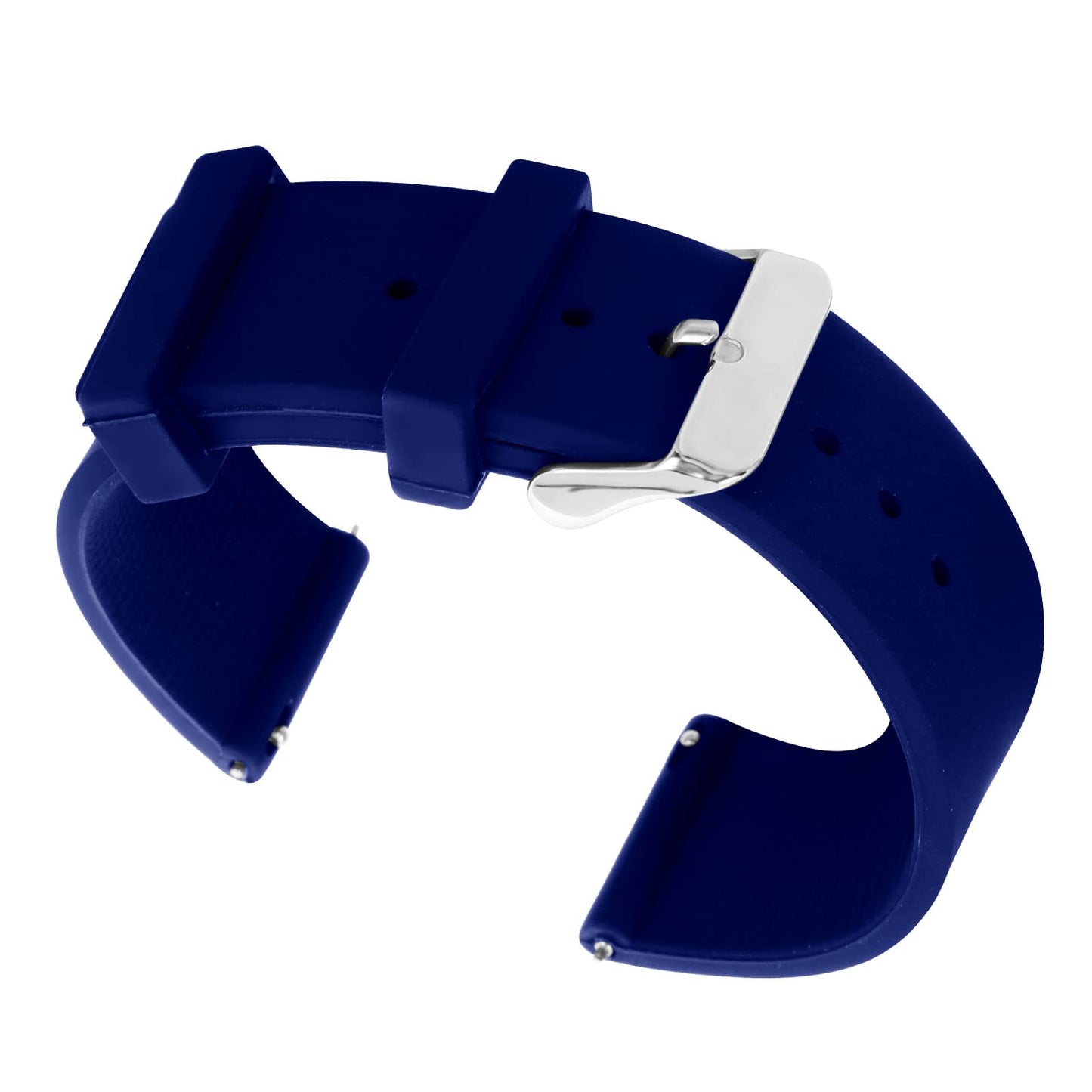 cobee Silicone Watch Bands for Men Women, Quick Release Watch Strap Soft Rubber Waterproof Sport Watch Band Replacement Straps with Metal Buckle(22 mm, Blue)
