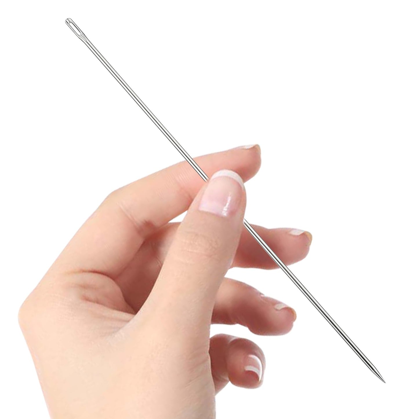 Yuanchu 6 Inch Long Sewing Needles, Sewing Needles with Large Eye Professional Upholstery Needle Leather Sewing Needles Long Hand Sewing Needles for Home Leather Tapestry Embroidery Carpet DIY (6
