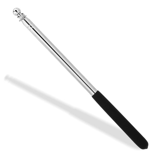 Bewudy 5 Feet Telescopic Handheld Flagpoles, Stainless Steel Extendable Portable Guide Flag Pole, Extendable Portable Flag pole Teaching Pointer Stick, for Tour Guides Pointer Camping Flags