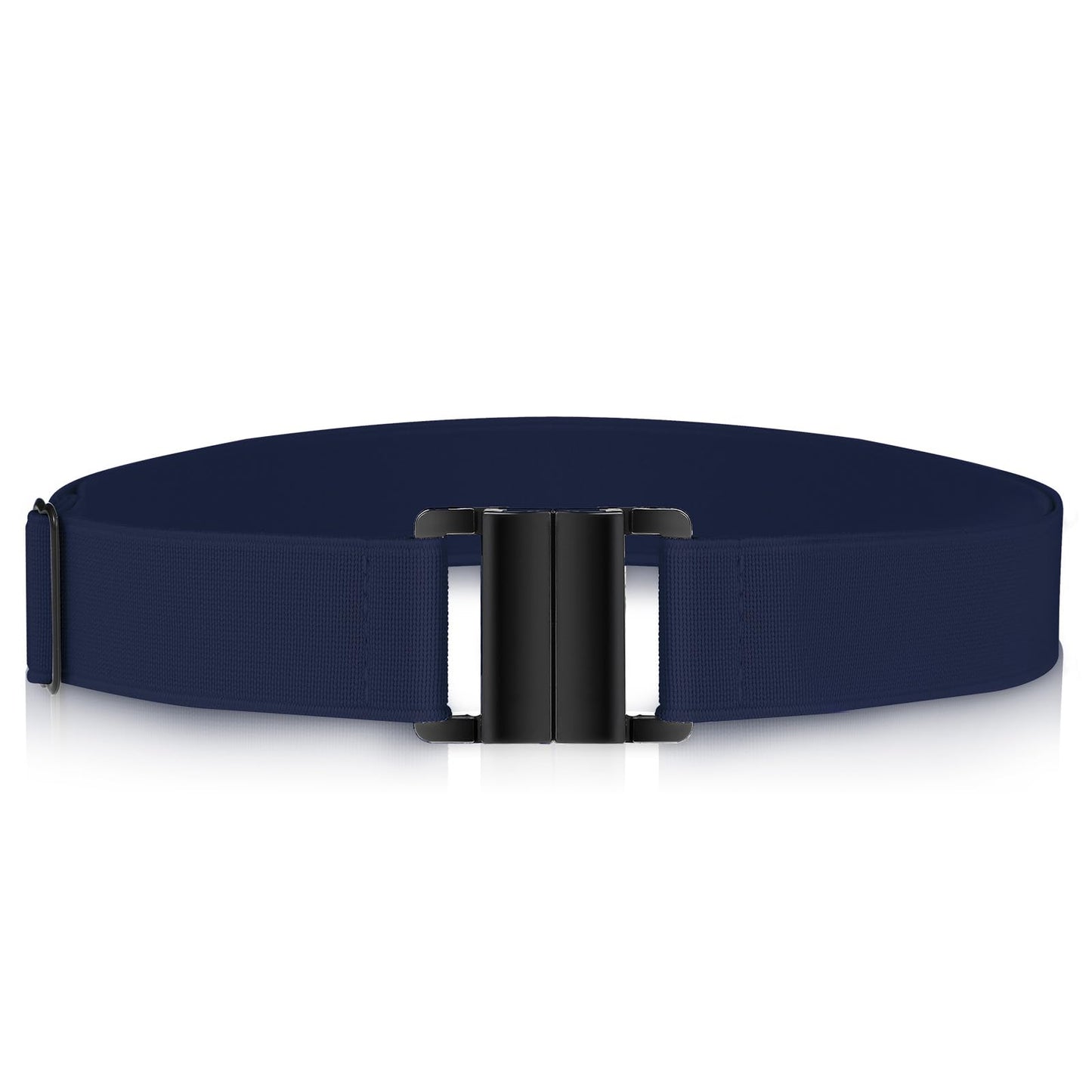 Giantree Invisible Elastic Belt for Women, Adjustable No Show Stretch Belt with Flat Buckle for Jeans Pants Dresses (Dark Blue)