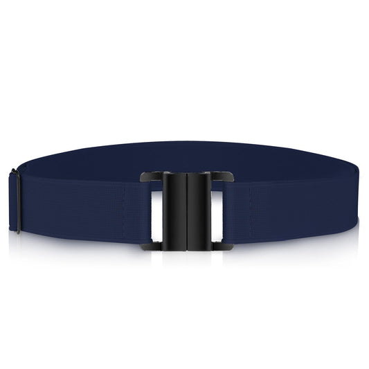 Giantree Invisible Elastic Belt for Women, Adjustable No Show Stretch Belt with Flat Buckle for Jeans Pants Dresses (Dark Blue)