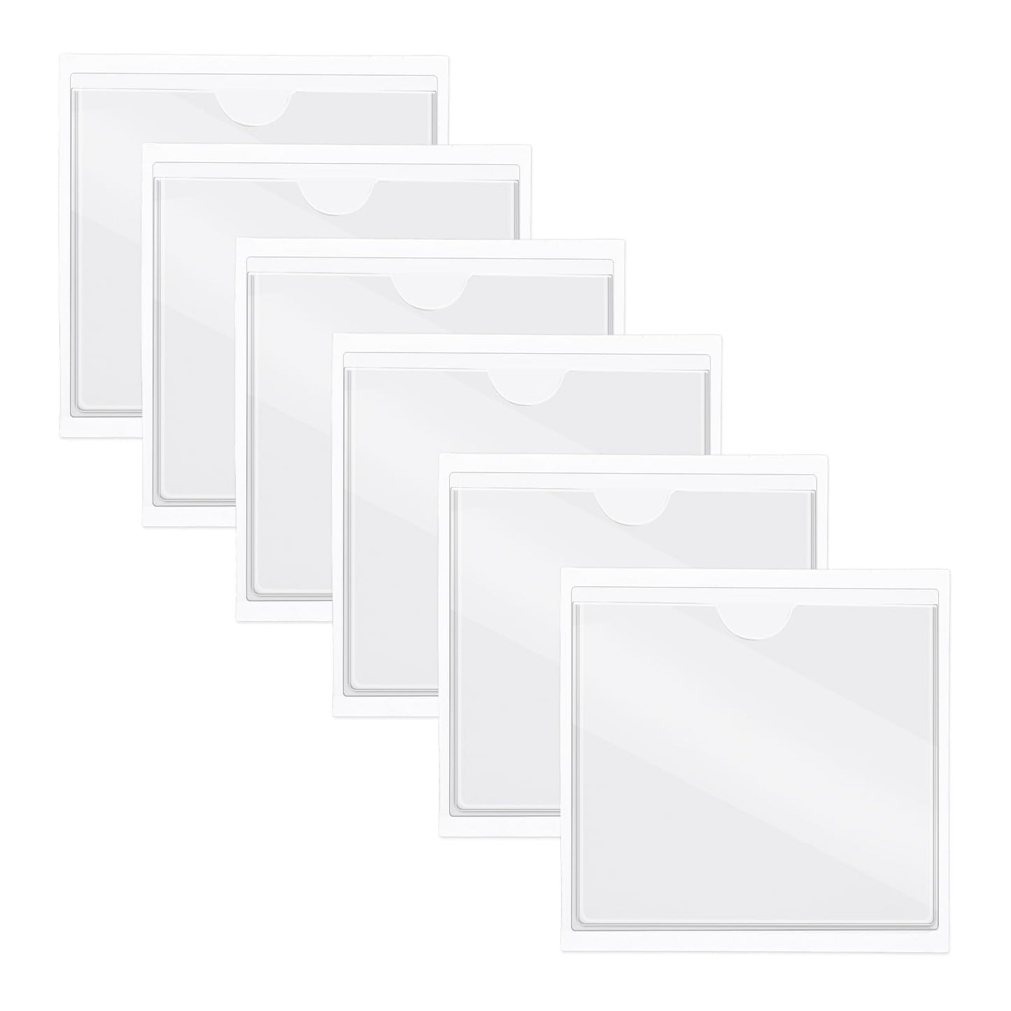 Bewudy 6 Pcs Parking Permit Holder for Car Windscreen, Self Adhesive Car Permit Holders Tax Disc Holder for Car Windscreen, Clear Permit Holder for Car Van Caravan Windscreen(6 Pcs)